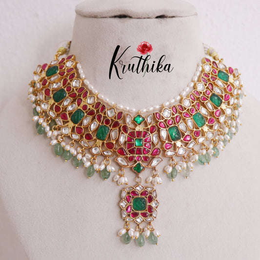 Pre Order Booking-Elegant Jadau Necklace NC1414-Pre Order 15 days