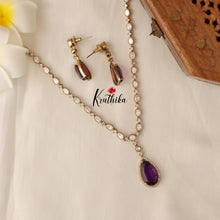 Pretty AD/Victorian Necklace- Purple NC1246