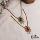 Elegant Peacock Motifs CZ Victorian Pendant Chain Set NC3049 (Available In 2 Colors)