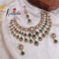Grand AD/Victorian Necklace NC1821 with Pair of Earrings & Maang Tikka (Available in 6 Colours)