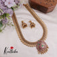 Beautiful Kasu Budget Friendly Jadau Haaram with Golden Beads Drops LH1987