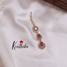 Grand AD/Victorian Necklace NC1821 with Pair of Earrings & Maang Tikka (Available in 6 Colours)