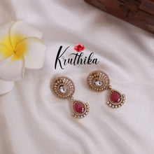 Grand AD/Victorian Necklace NC1821 with Pair of Earrings & Maang Tikka (Available in 6 Colours)