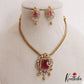 Elegant Peacock Motifs CZ Victorian Pendant Chain Set NC3049 (Available In 2 Colors)