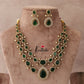 Beautiful Two Layer AD/Victorian Necklace-Green NC1247 (Available in Two Designs)