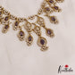 Sparkling Teardrop Motifs CZ Victorian Necklace NC3048 (Available In 3 Colors)