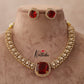 Pretty AD/Victorian hasli Necklace-Ruby NC1244