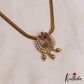 Trendy Peacock Motifs CZ Pendant Chain Set NC3050