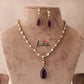 Pretty AD/Victorian Necklace- Purple NC1246
