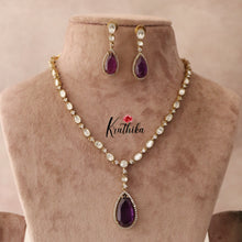 Pretty AD/Victorian Necklace- Purple NC1246