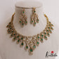 Sparkling Teardrop Motifs CZ Victorian Necklace NC3048 (Available In 3 Colors)