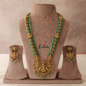 Elegant Onyx Beads Lakshmi Haaram LH625