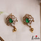 Pretty Floral Teardrop Motifs CZ Victorian Pendant Chain Set NC3047 (Available In 2 Colors)