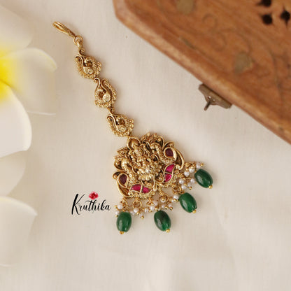 Pretty Lakshmi Jadau Peacock Maang Tika MT208