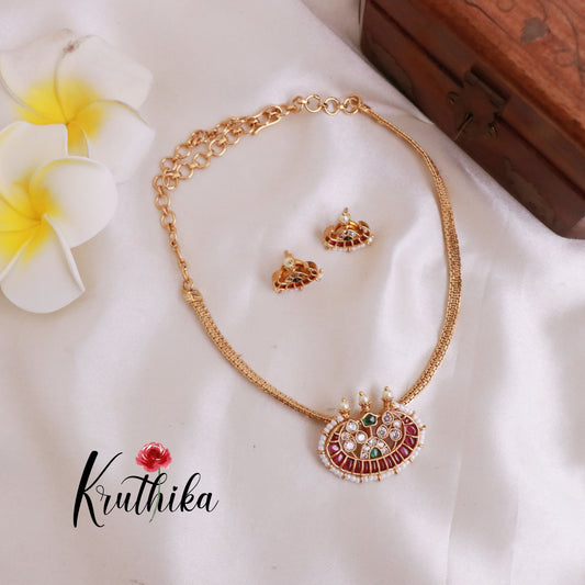 Pretty Jadau Pendant Chain Set NC1835