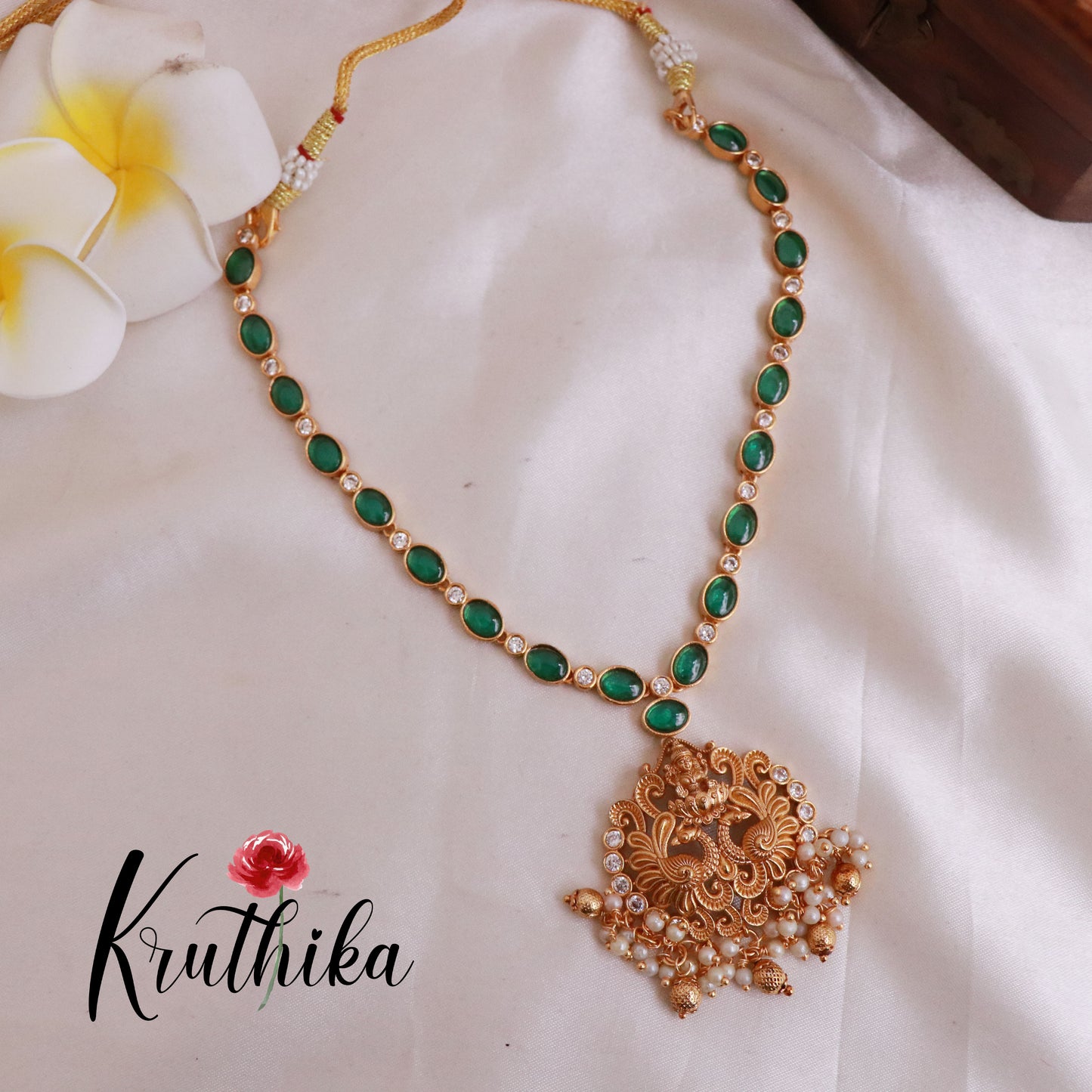 Pretty AD Lakshmi Necklace NC1838 (Available in 2 Colours)