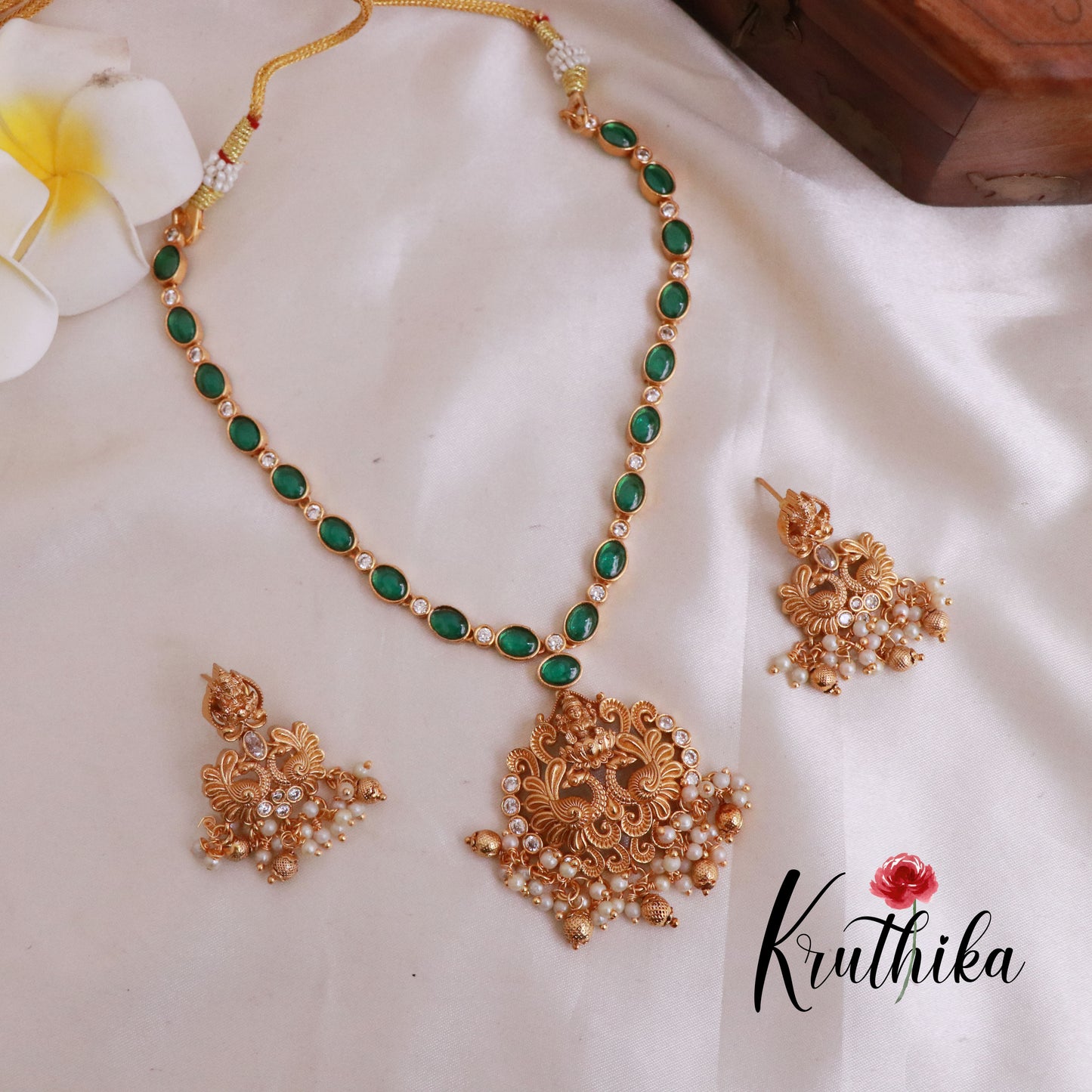 Pretty AD Lakshmi Necklace NC1838 (Available in 2 Colours)