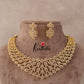 Gorgeous CZ Leaves Necklace- Gold Polish NC1678