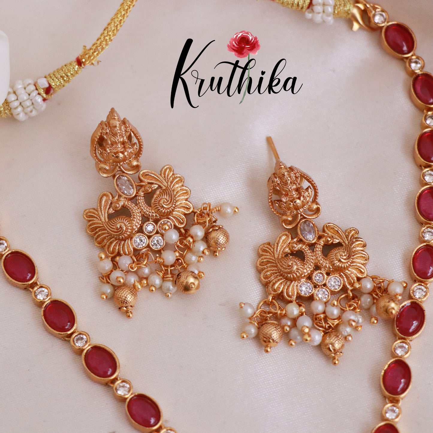 Pretty AD Lakshmi Necklace NC1838 (Available in 2 Colours)