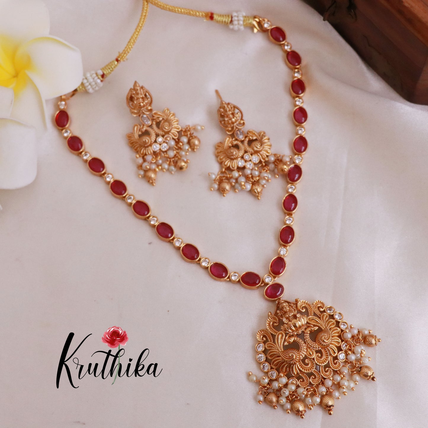 Pretty AD Lakshmi Necklace NC1838 (Available in 2 Colours)