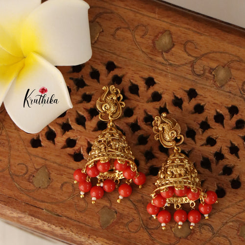 Pretty Peacock Jhumkas E397