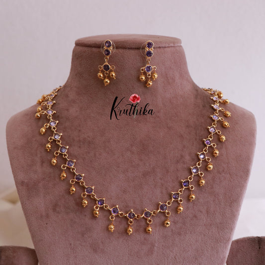 Trendy Gold Finish AD Necklace NC1827