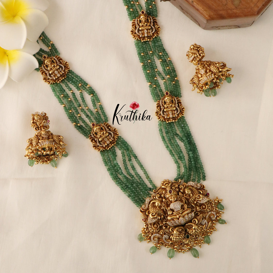 Elegant Onyx Beads Lakshmi Haaram LH630