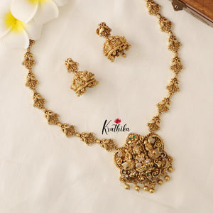 Elegant Lakshmi Peacok Elephant Necklace NC1252