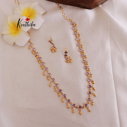 Trendy Gold Finish AD Necklace NC1827