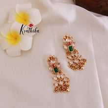 Beautiful AD chocker with Coral Beads and Golden drops NC1818