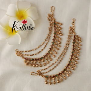 Premium Lakshmi Kempu Ear Chain EC42