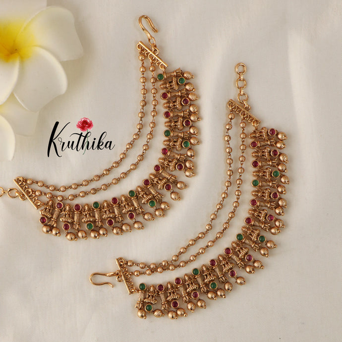 Premium Lakshmi Multi Stone Ear Chains EC54