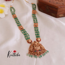 Grand Lakshmi Peacock Onyx beads haaram LH1796