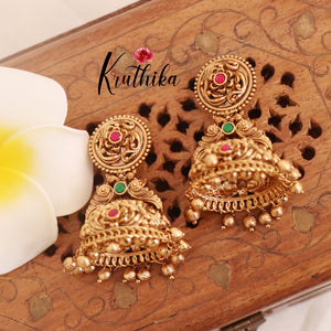 Premium Jadau Peacock Jhumkas E428