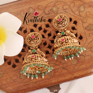 Premium Jadau Peacock Jhumkas E428