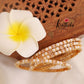 Simple AD pearl Bangles (set of four) B168