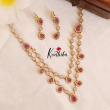 Trendy Two Layer AD/Victorian Necklace NC1751 (Available in 2 Colours)