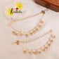 Simple Pearl two Layer Ear chains EC58