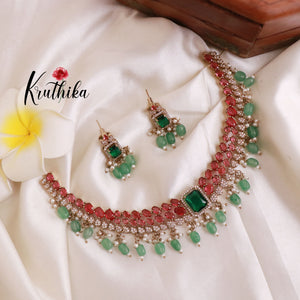 Pretty AD/Victorian Necklace NC1798 ( Available in 5 Colours)