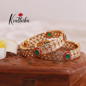 Beautiful uncut stones bangles B40