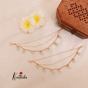 Pretty simple beads earchains [Availble in 4 colours] EC77
