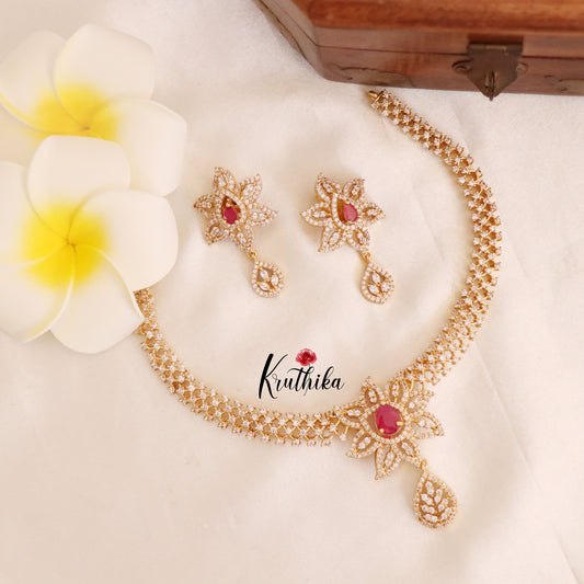 Beautiful CZ changeable stones Necklace NC1794