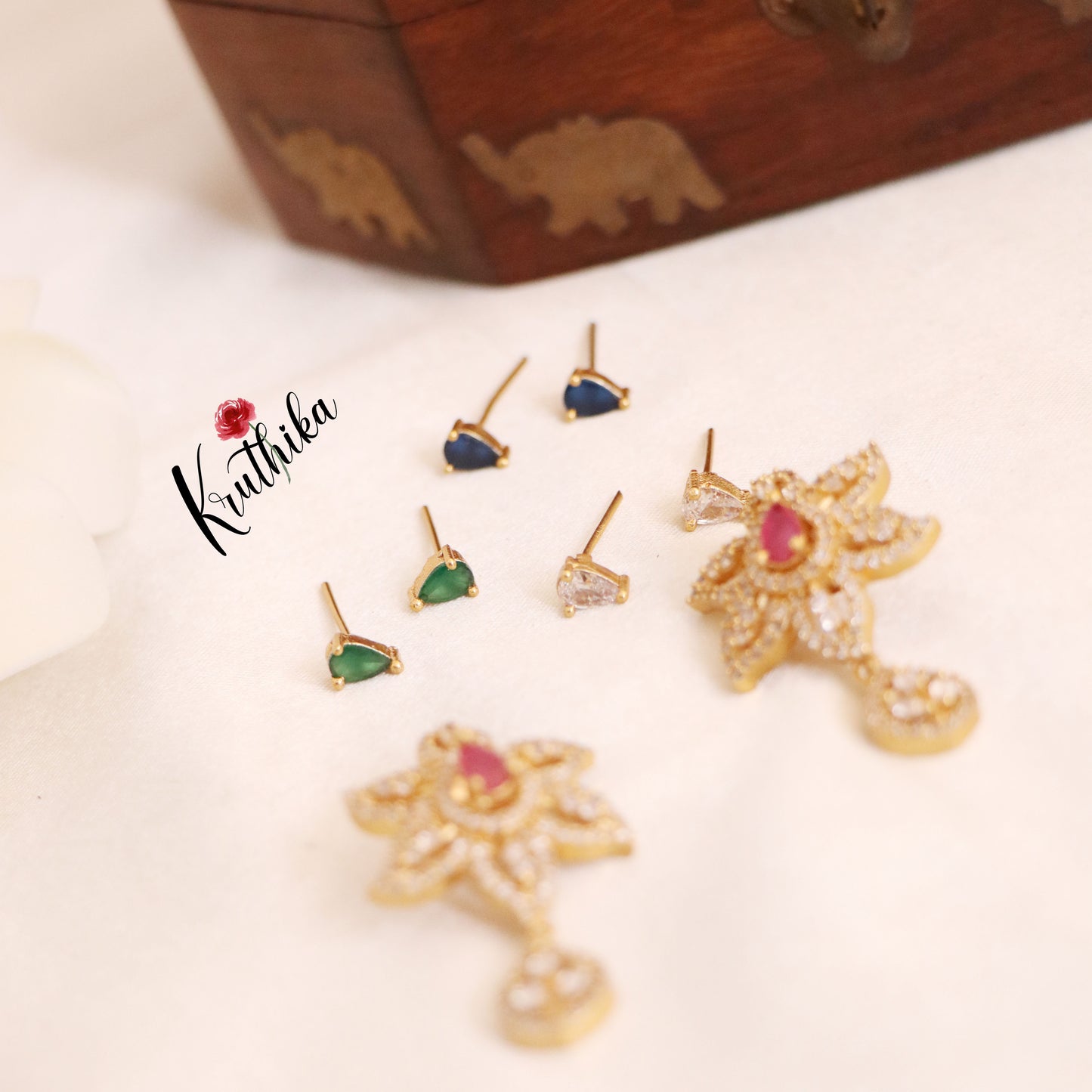 Beautiful CZ changeable stones Necklace NC1794