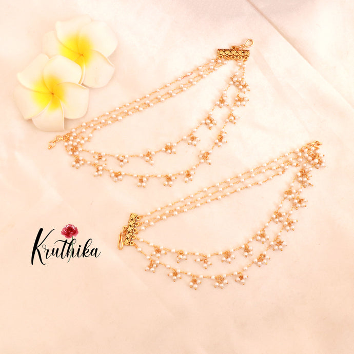 Gorgeous five layers pearl earrings EC79