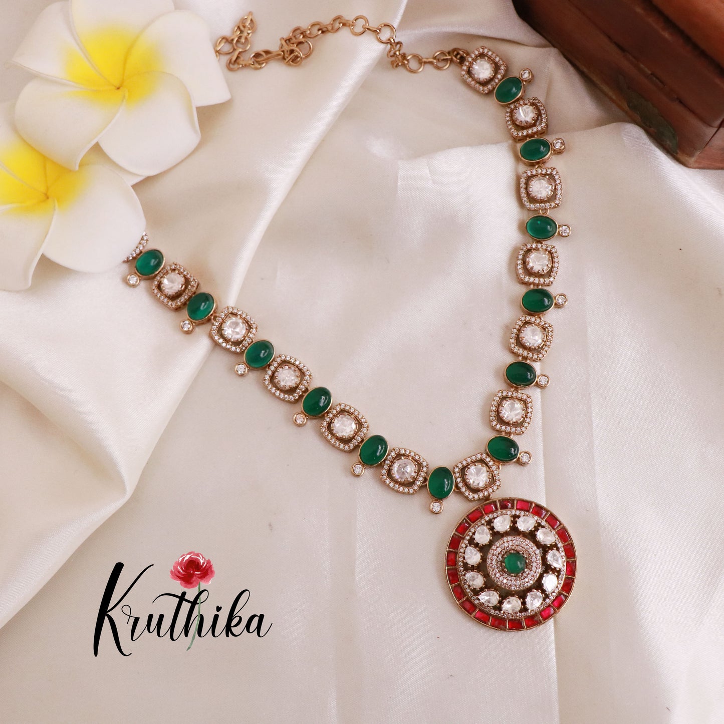 Beautiful Elegant Mossanaite Victorian Necklace NC1795