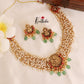 Cluster rice pearls Lakshmi coral necklace NC1772
