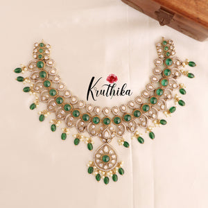 Elegant Premium Victorian Moissanite Necklace NC1745 ( Available in 4 Colours)