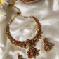 Antique Coral Lakshmi Necklace-Golden Beads  NC1181