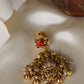 Antique Coral Lakshmi Necklace-Golden Beads  NC1181