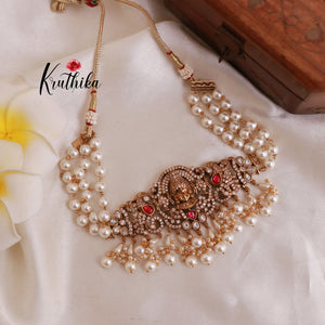 Pearls victorian Goddess choker NC766